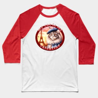 My French Valentine Cat Maine Coon Life 07M Baseball T-Shirt